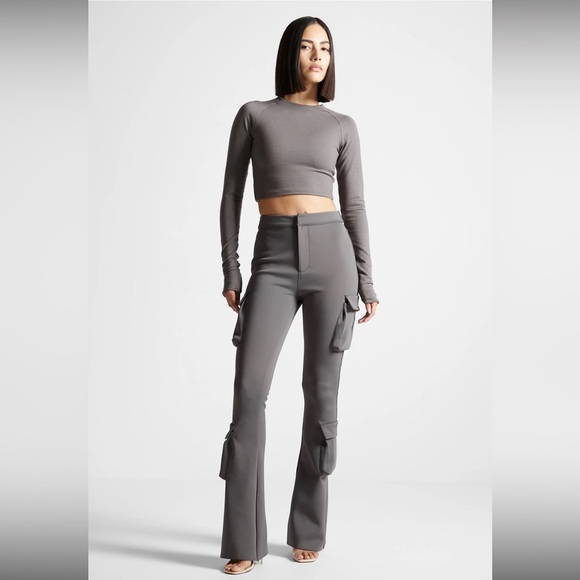 MANIERE DE VOIR Neoprene Cargo Fit Flare Leggings - Picture 5 of 9